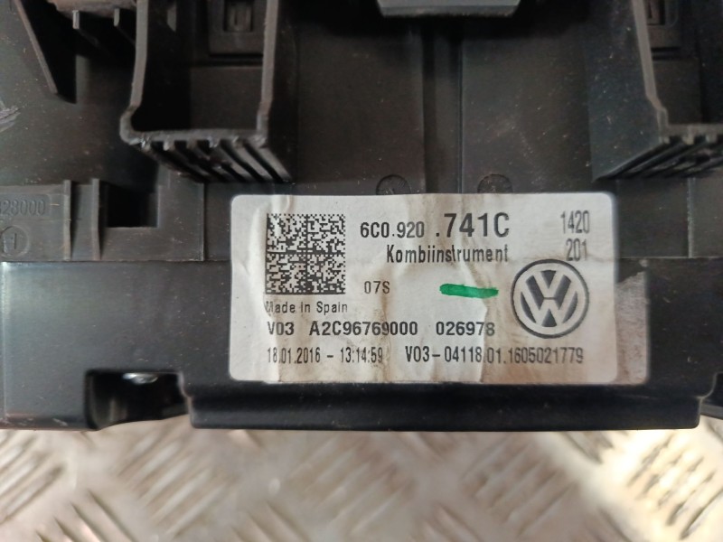 Recambio de cuadro instrumentos para volkswagen polo v (6r1, 6c1) 1.4 tdi referencia OEM IAM 6C0920741C  