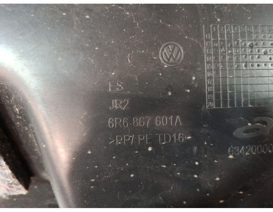 Recambio de guarnecido porton trasero para volkswagen polo v (6r1, 6c1) 1.4 tdi referencia OEM IAM 6R6867601A  