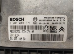 Recambio de centralita motor uce para peugeot partner (s2) referencia OEM IAM 0281013871 EDC16C34 9653958980 2